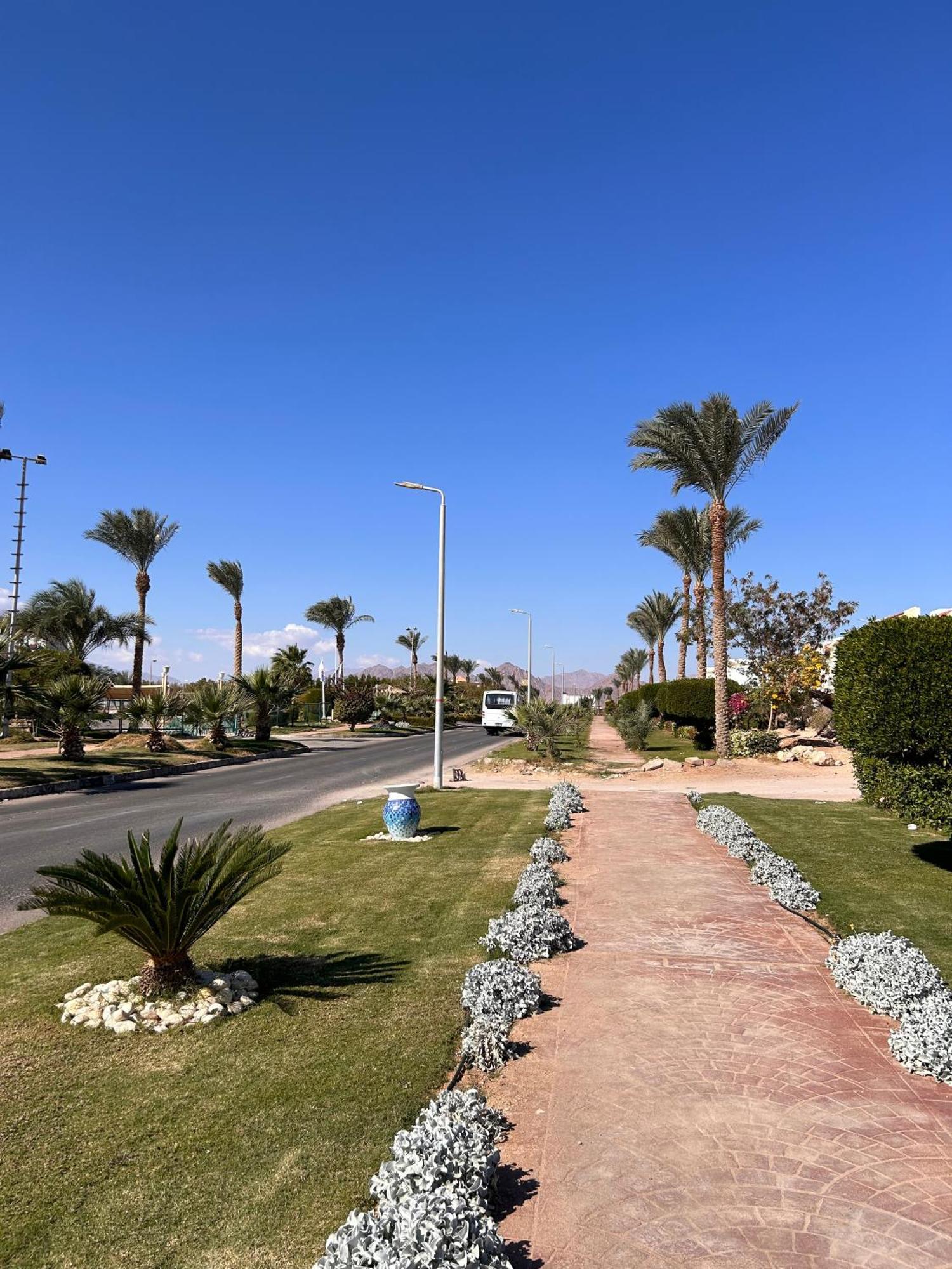 Cosy Studio On The First Floor With Lovely Terrace And Personal Garden Area, Pool View And Free Beach Access In Sharm Hills Resort شرم الشيخ المظهر الخارجي الصورة